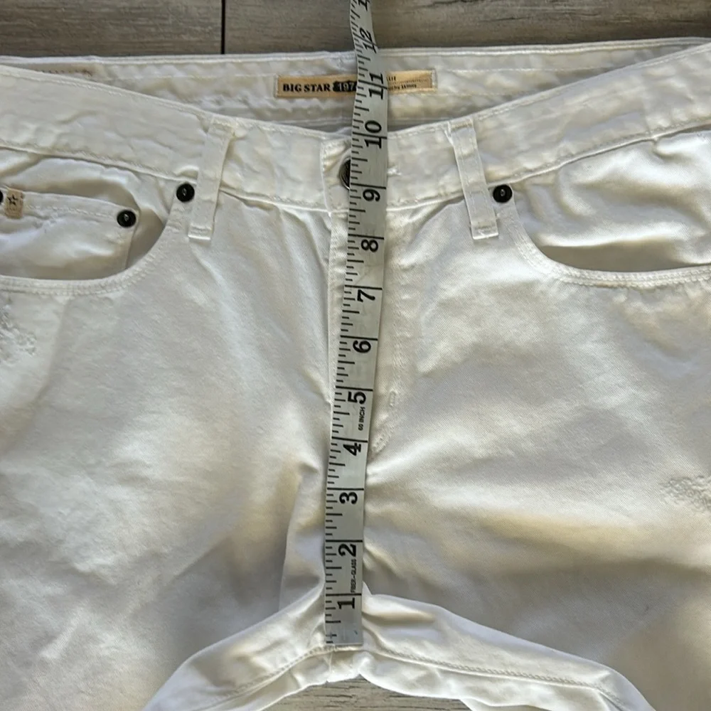 Big Star Billie Slouchy Skinny jeans in white size 31